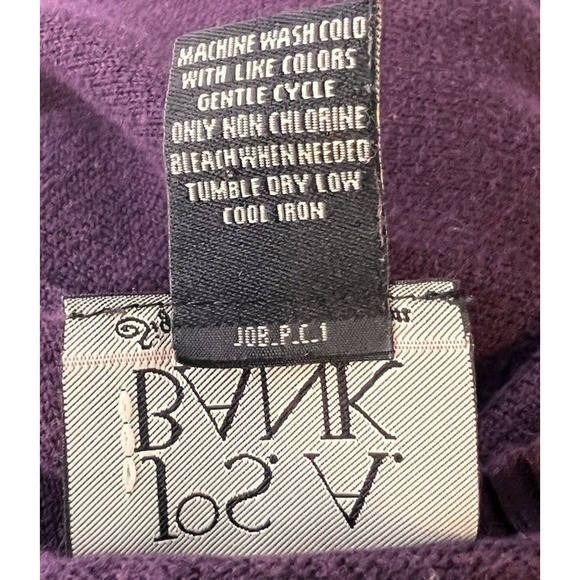 Jos A Banks Signature Collection V Neck Sweater Men'sLarge Burgundy Pima Cotton - Picture 6 of 8